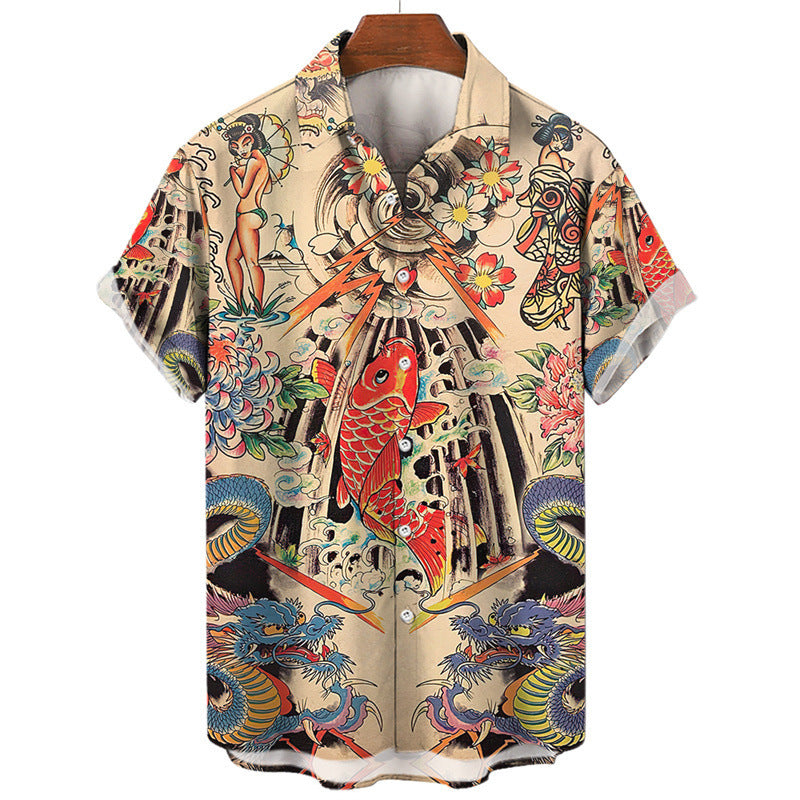 Tropical Vibes Hawaiian Print Shirt