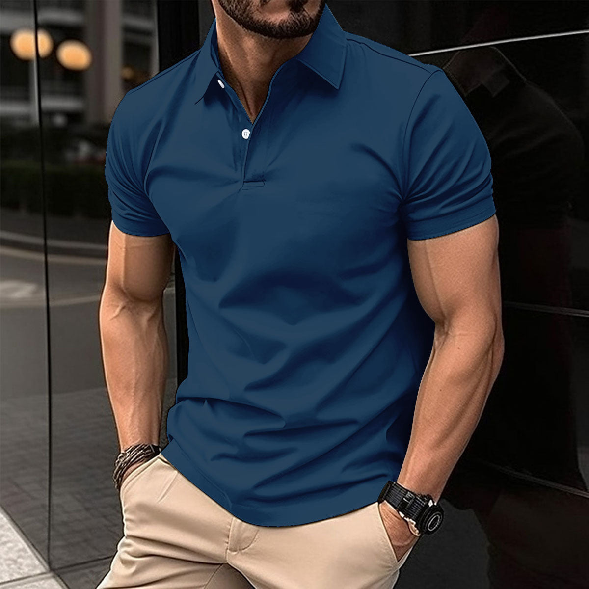 Timeless Solid Color Polo Shirt