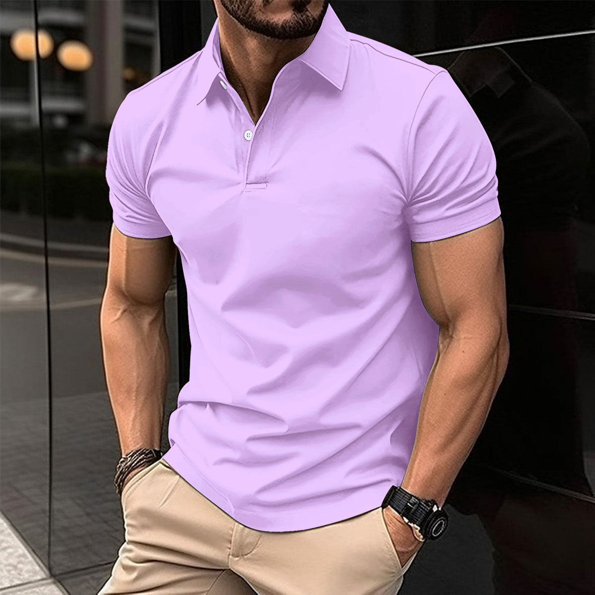 Timeless Solid Color Polo Shirt