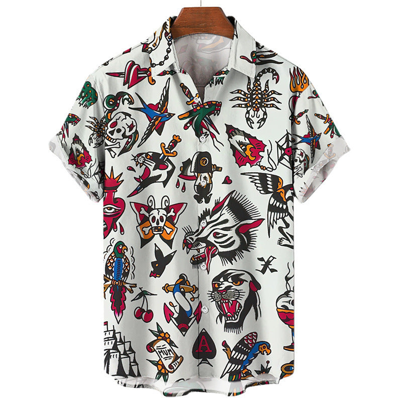 Tropical Vibes Hawaiian Print Shirt