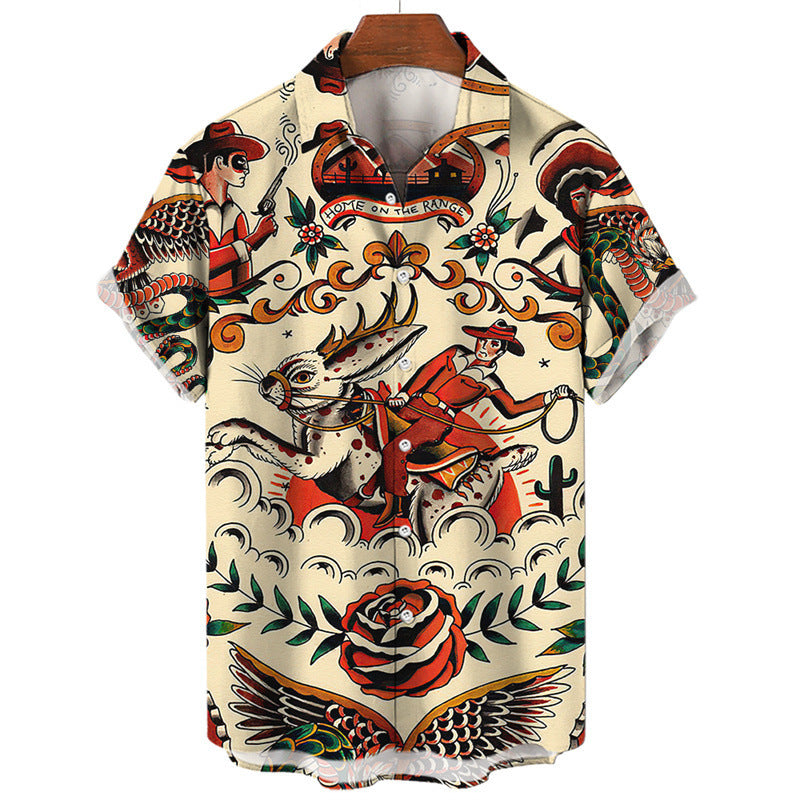 Tropical Vibes Hawaiian Print Shirt