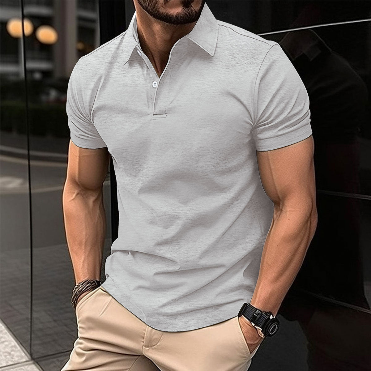 Timeless Solid Color Polo Shirt