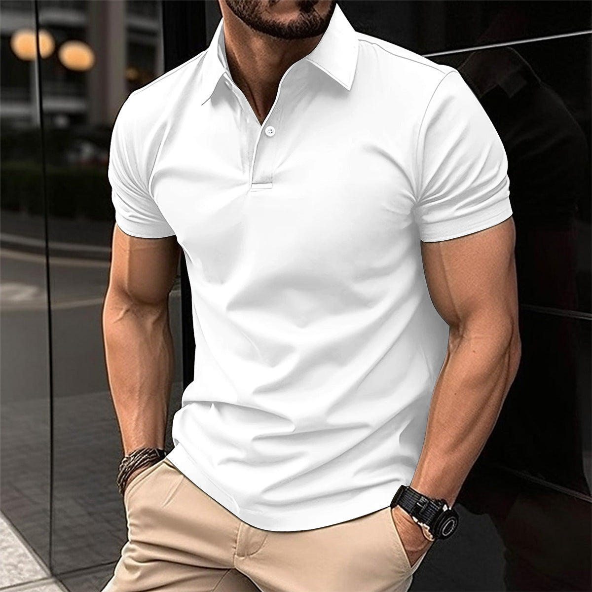 Timeless Solid Color Polo Shirt