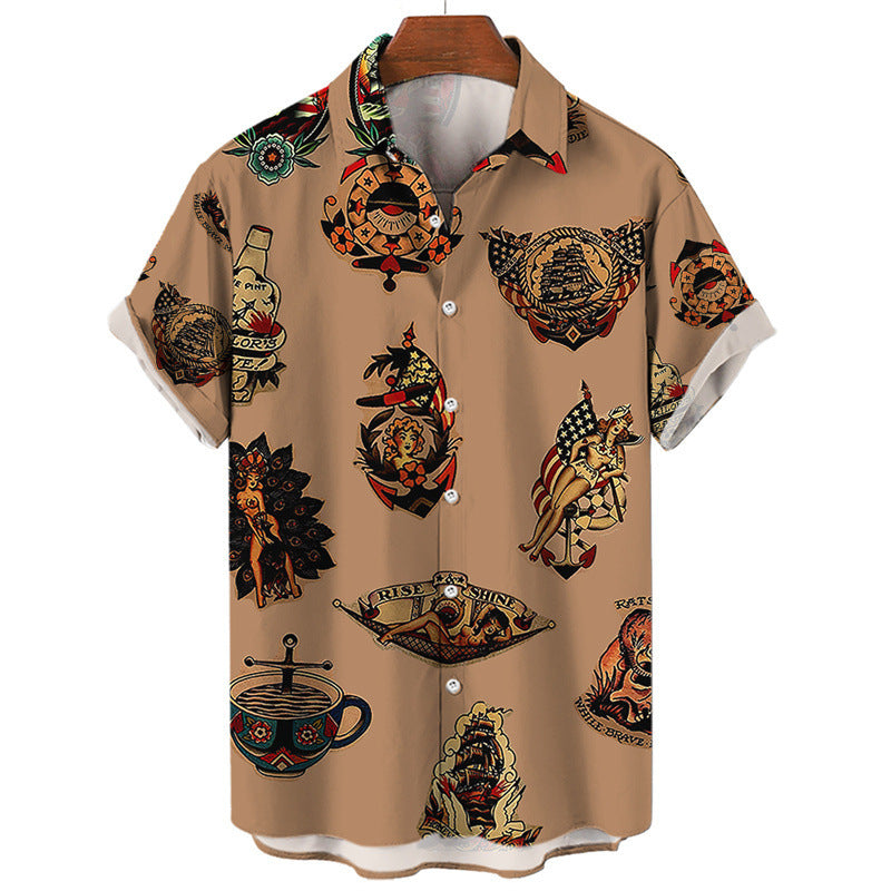 Tropical Vibes Hawaiian Print Shirt